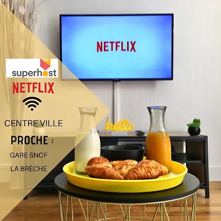 Luxury-centre-ville -gare-netflix Wifi